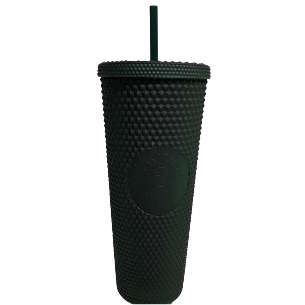 Starbucks 24 oz Straw Tumbler Matte Green Studded NWT